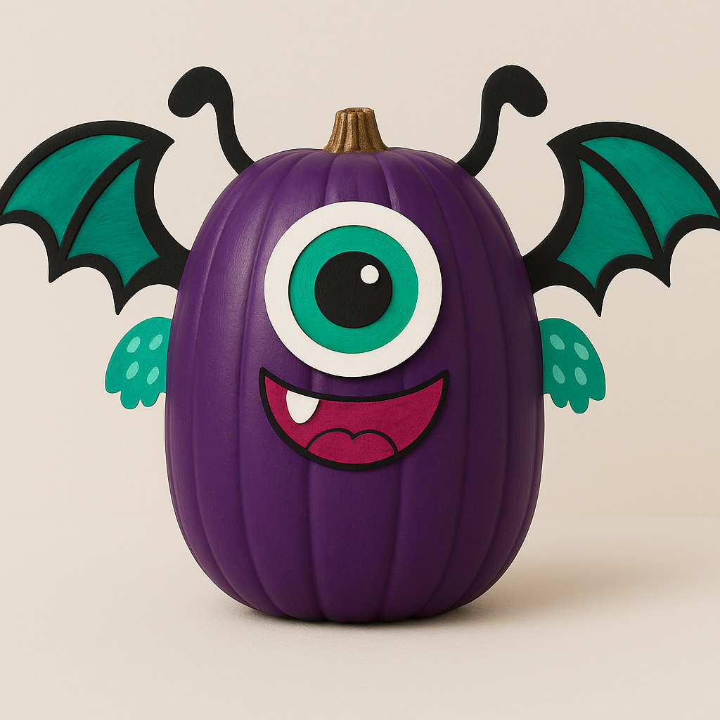 Chomps the Purple People Eater - DIY Pumpkin Craft Kit
